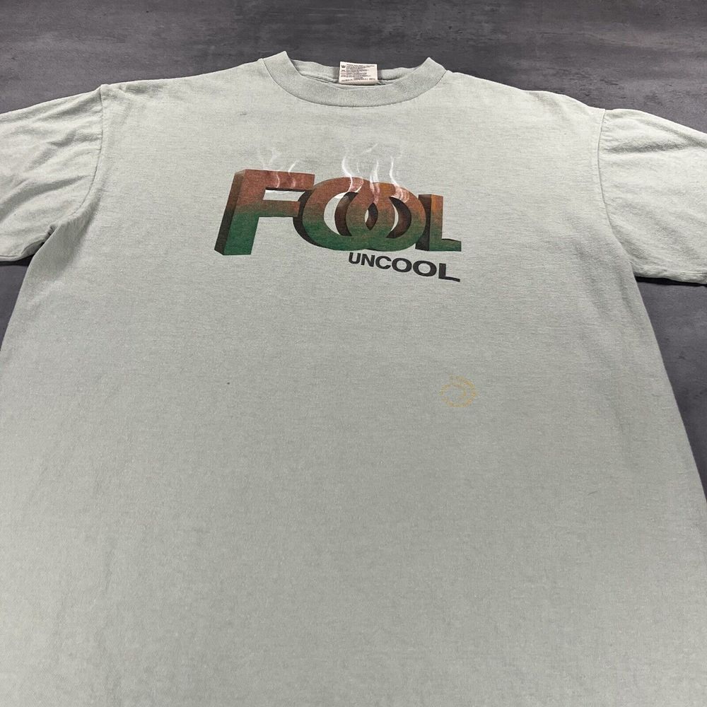 Vintage Kool Cigarettes Parody Shirt Men M/L Green Fade Single Stitch Anti Smoke